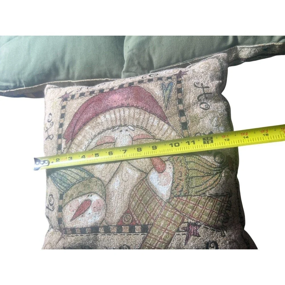 Set of 3 Vintage Pat Yuille Throw Pillows – Santa, Snowman, Festive Holiday Déco